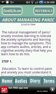 Stop Panic and Anxiety android App screenshot 2